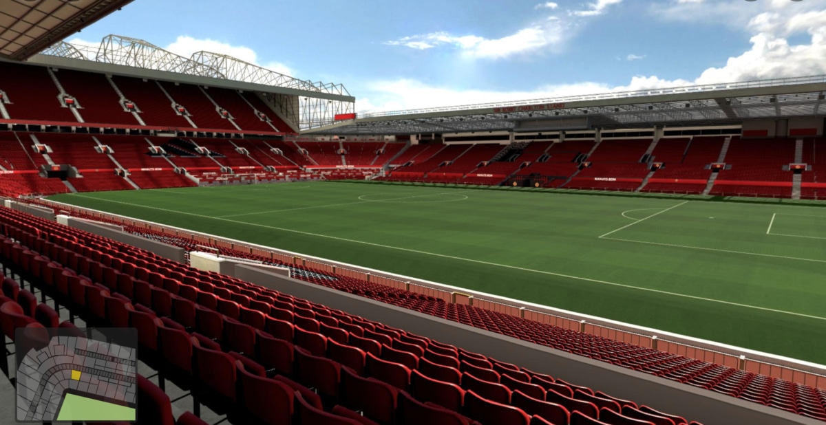 Old Trafford block N2411 row 9 seat 21 view