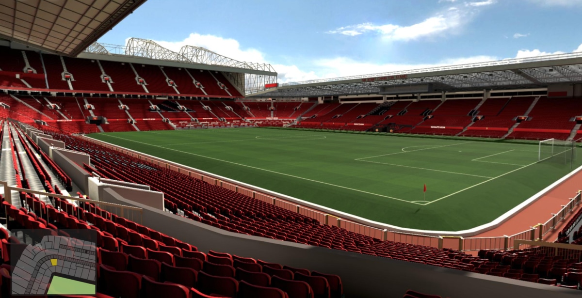 Old Trafford block N2412 row 8 seat 27 view