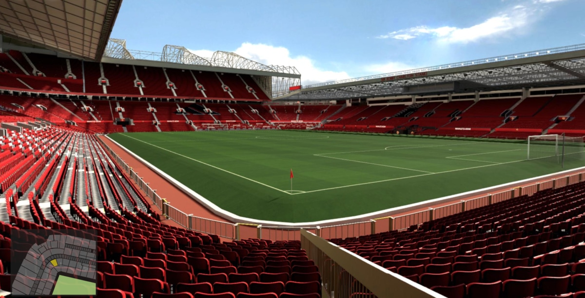 Old Trafford block N2413 row 1 seat 2 view