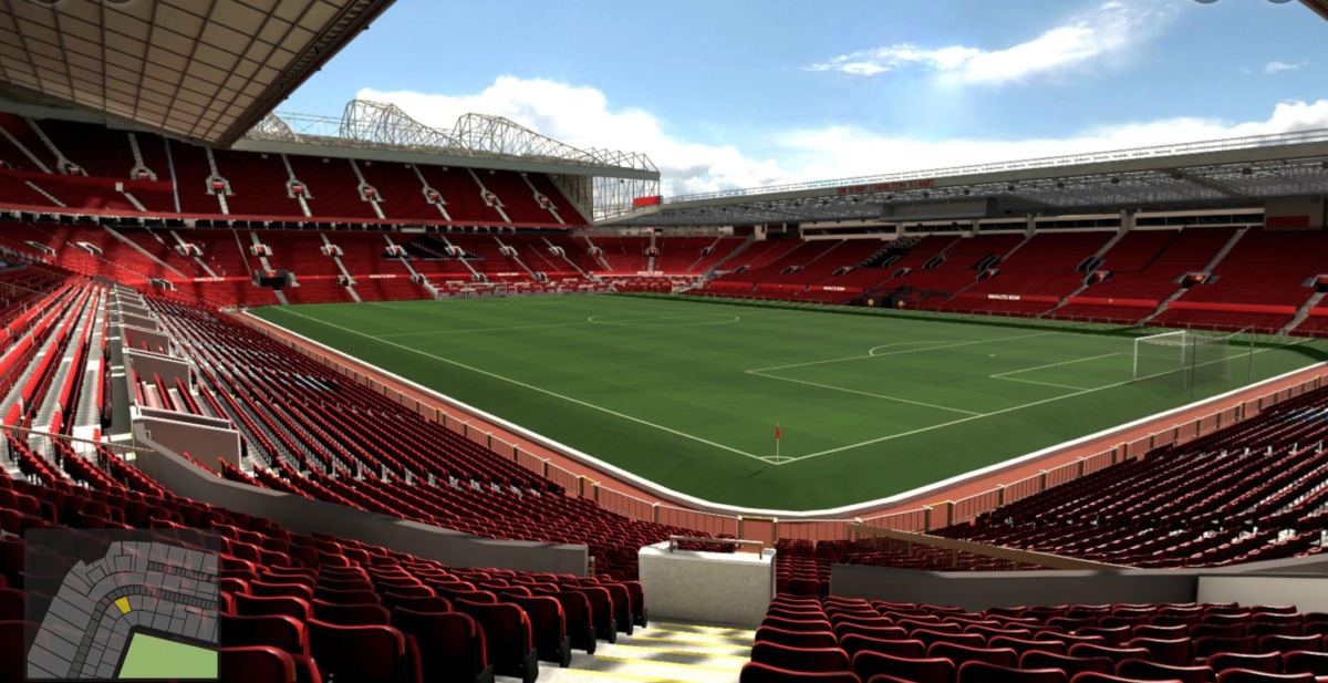 Old Trafford block N2413 row 13 seat 15 view