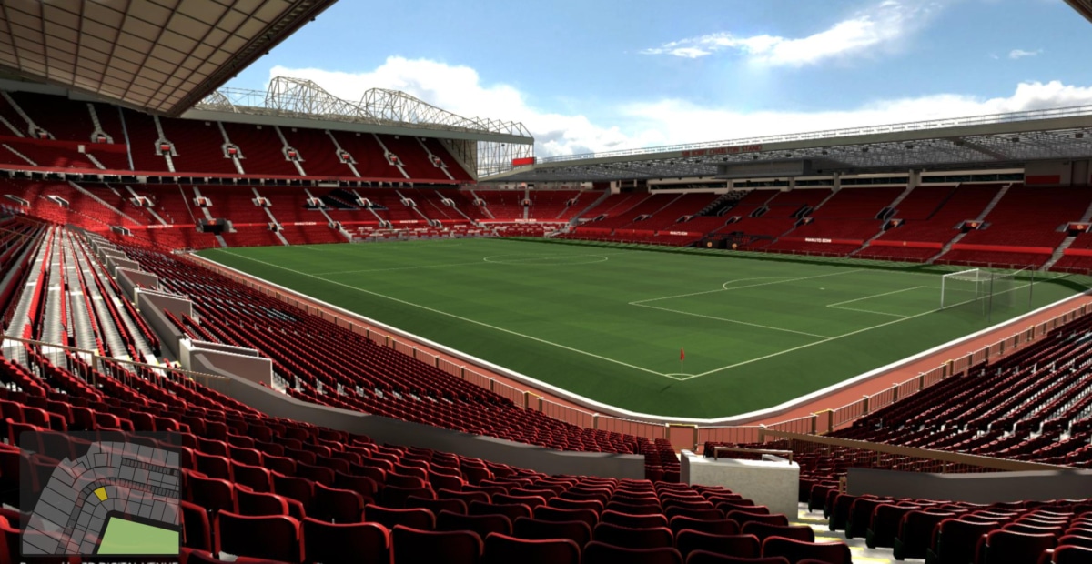 Old Trafford block N2413 row 14 seat 20 view