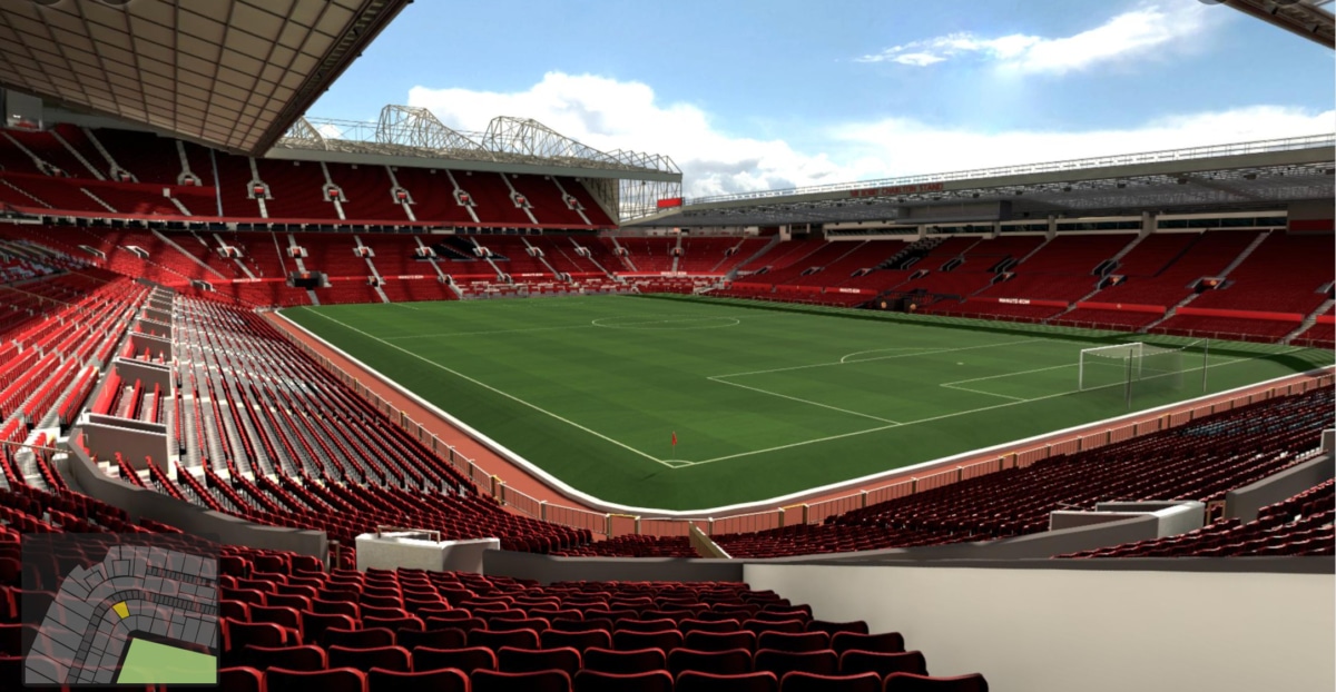 Old Trafford block N2413 row 17 seat 4 view