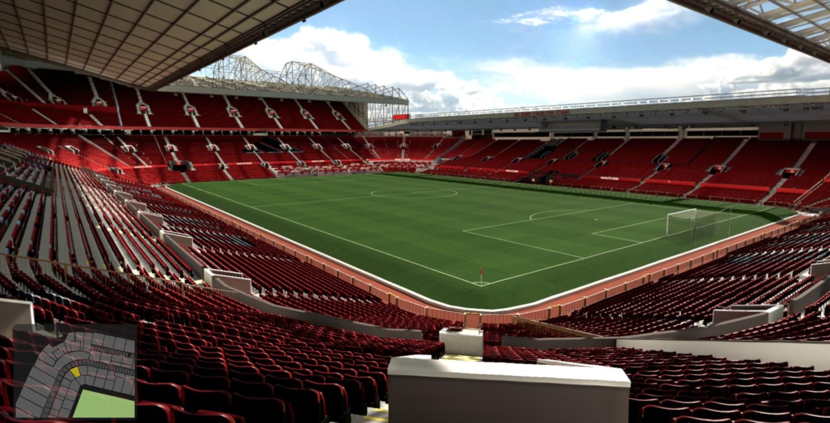 Old Trafford block N2413 row 25 seat 20 view