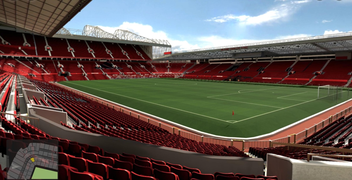 Old Trafford block N2413 row 8 seat 20 view