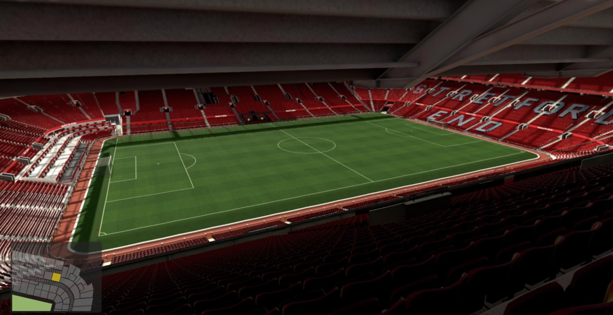 Old Trafford block N3401 row 34 seat 213 view