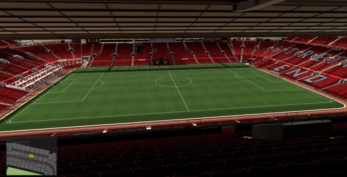 Old Trafford block N3404 row 31 seat 148 view