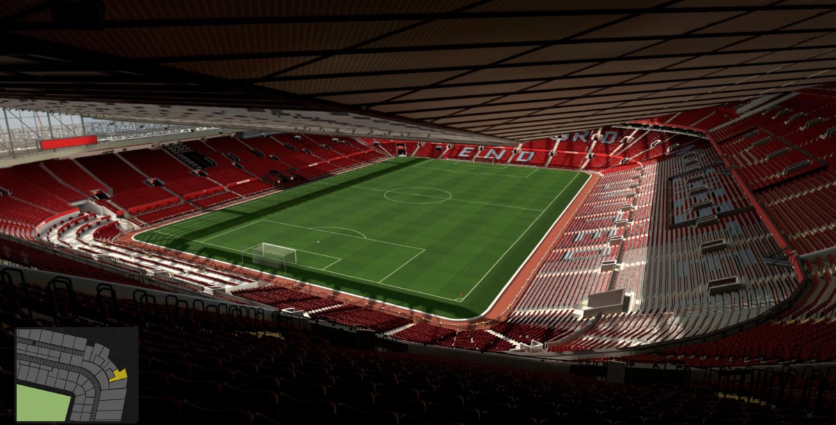 Old Trafford block NE3419 row 37 seat 137 view