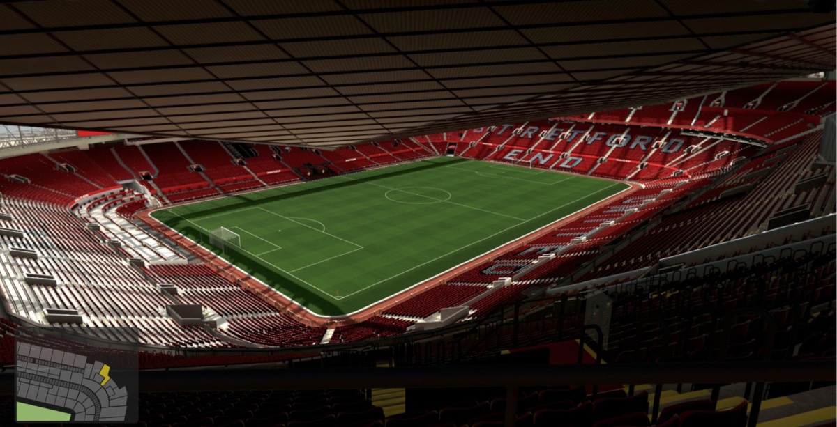 Old Trafford block NE3421 row W seat 2PA view