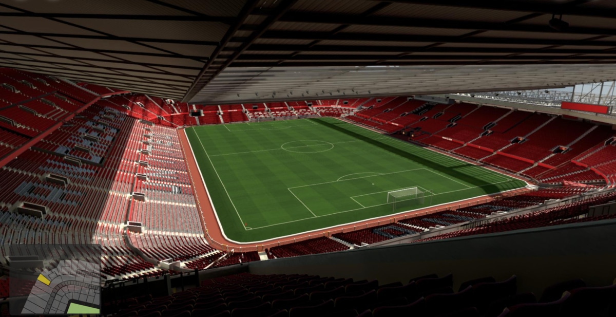 Old Trafford block NW3434 row 34 seat 6 view