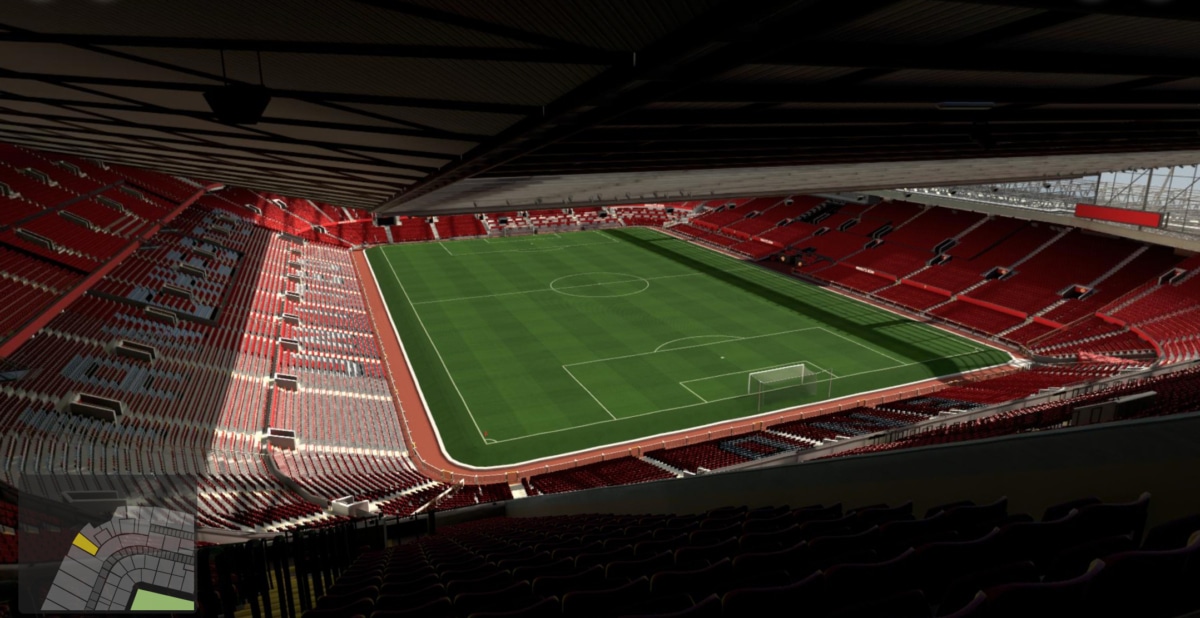 Old Trafford block NW3434 row 38 seat 9 view