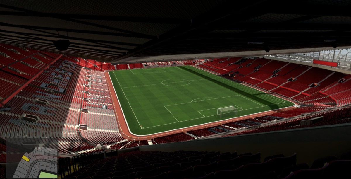 Old Trafford block NW3434 row 40 seat 7 view