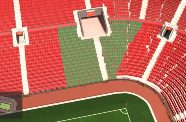 N1403 section at Old Trafford stadium: detailed map and view from my seat