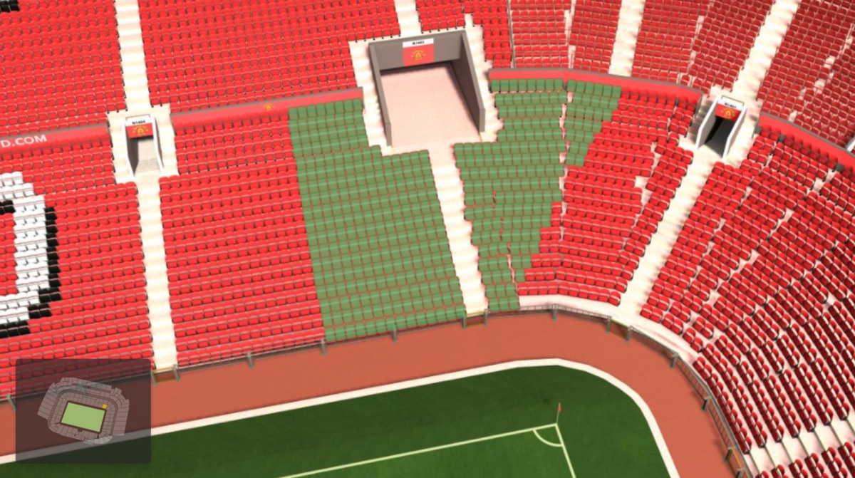 Old Trafford section N1403 seating plan