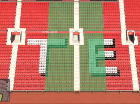 N1406 section at Old Trafford stadium: detailed map and view from my seat