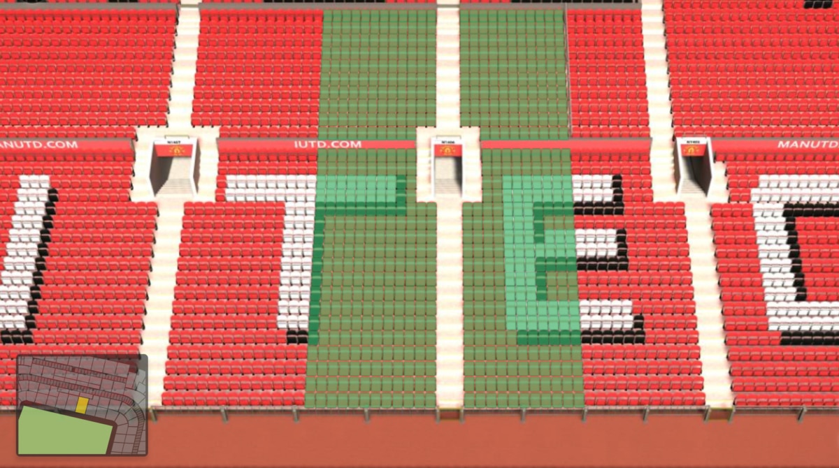 Old Trafford section N1406 seating plan