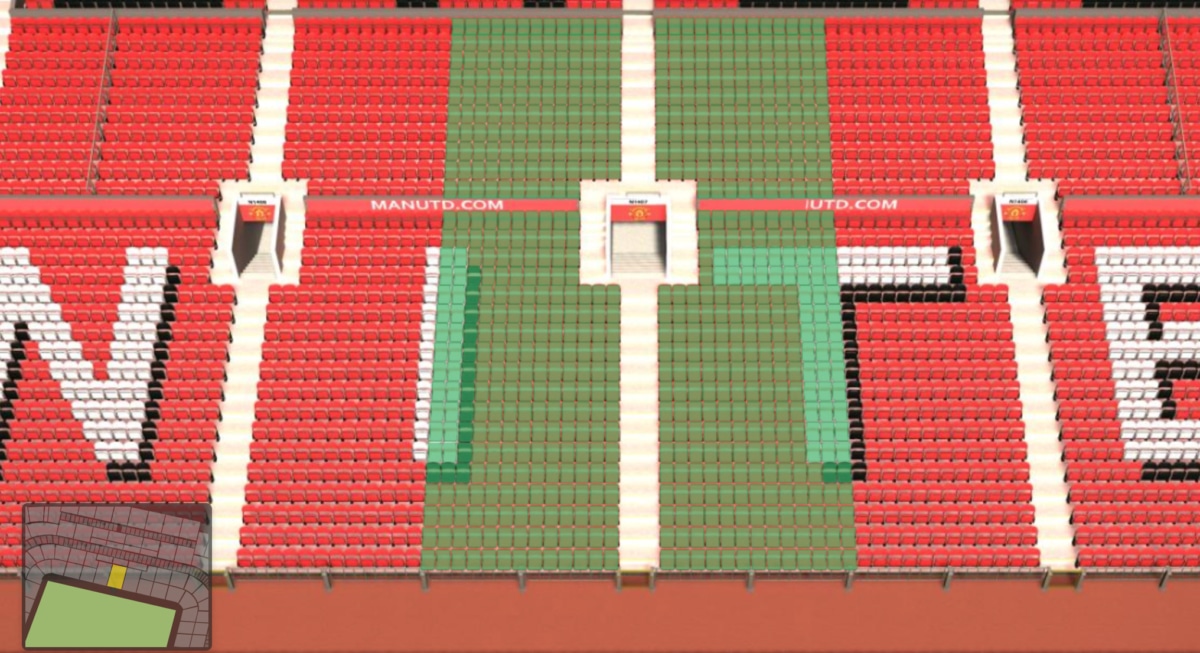 Old Trafford section N1407 seating plan