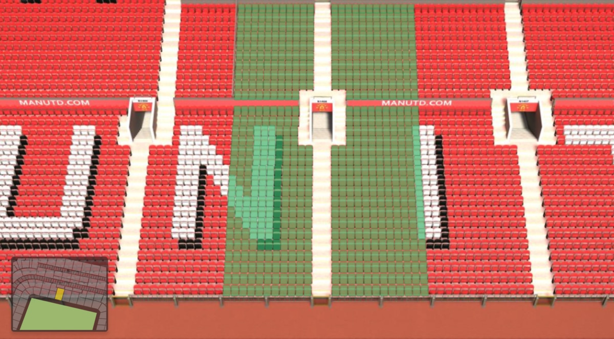 Old Trafford section N1408 seating plan