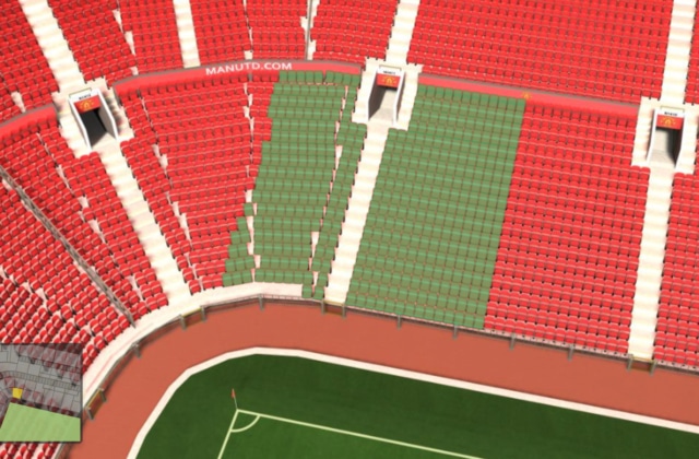 N1411 section at Old Trafford stadium: detailed map and view from my seat