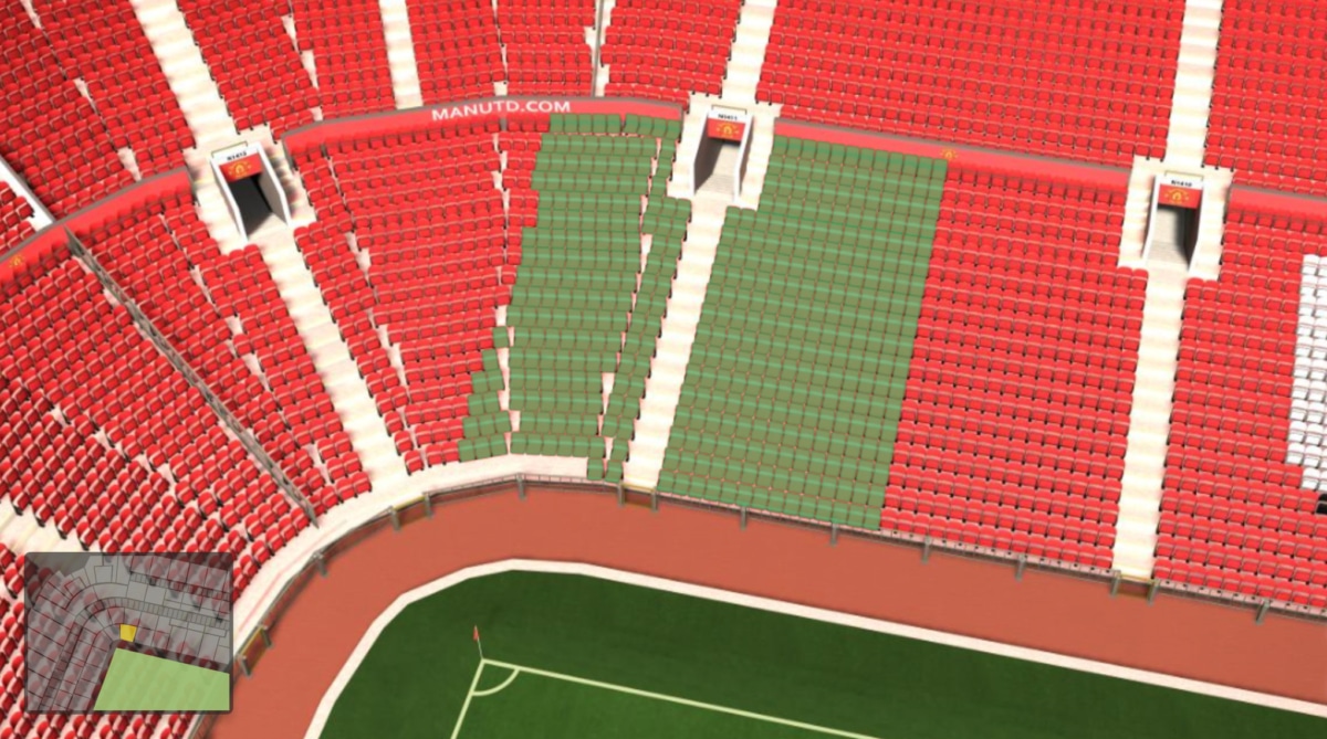 Old Trafford section N1411 seating plan