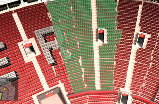 N2402 section at Old Trafford stadium: detailed map and view from my seat