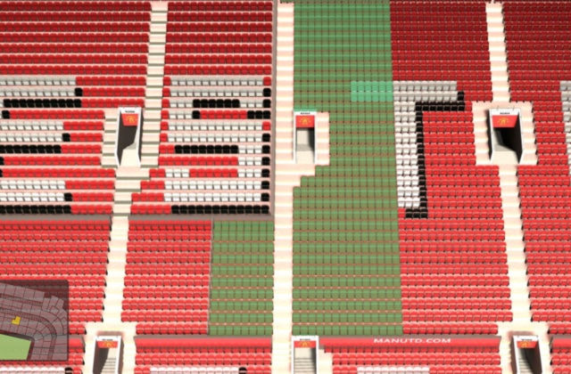 N2405 section at Old Trafford stadium: detailed map and view from my seat