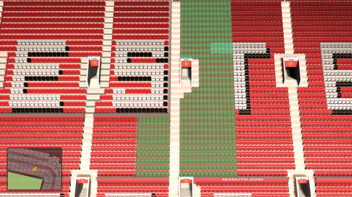 Old Trafford section N2405 seating plan