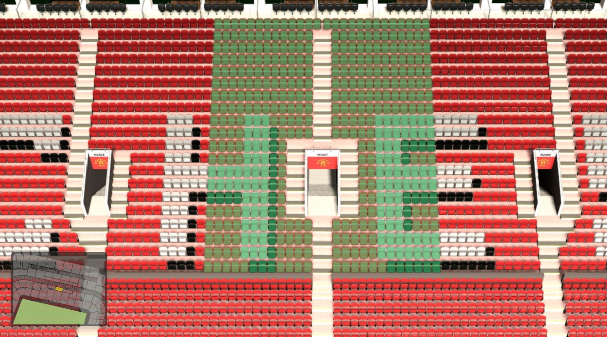 Old Trafford section N2407 seating plan