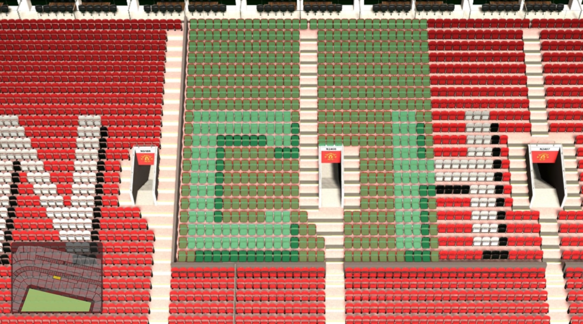 Old Trafford section N2408 seating plan