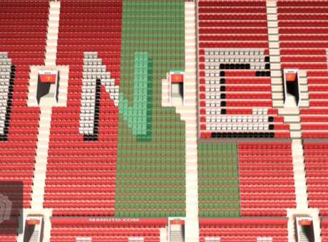 N2409 section at Old Trafford stadium: detailed map and view from my seat