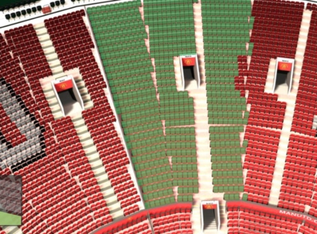 N2413 section at Old Trafford stadium: detailed map and view from my seat