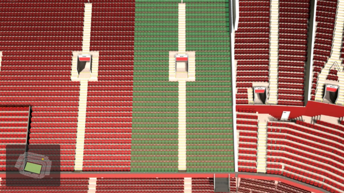 Old Trafford section N3401 seating plan