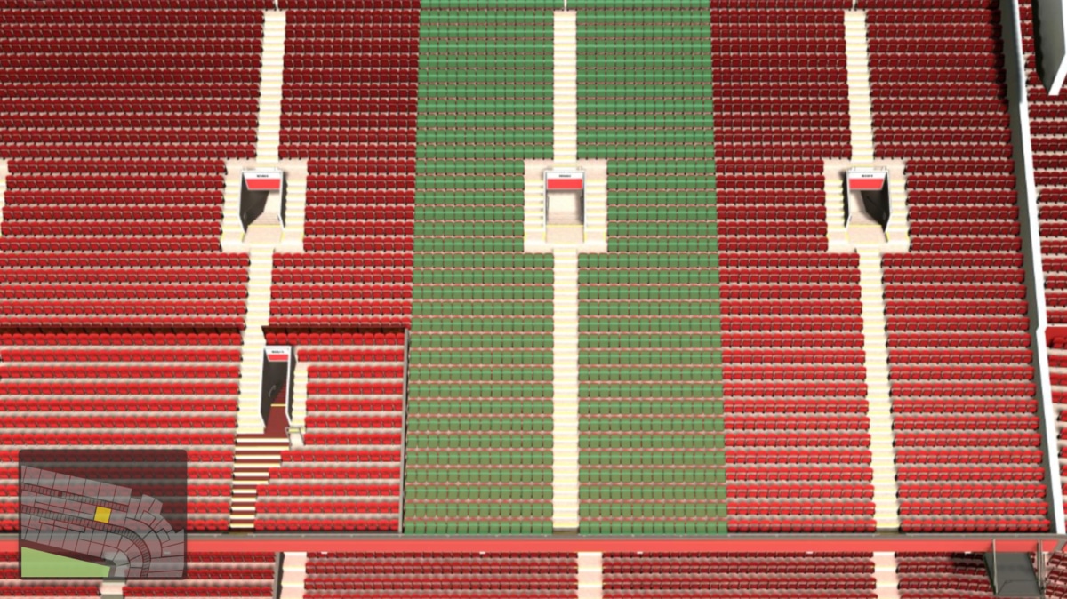 Old Trafford section N3402 seating plan