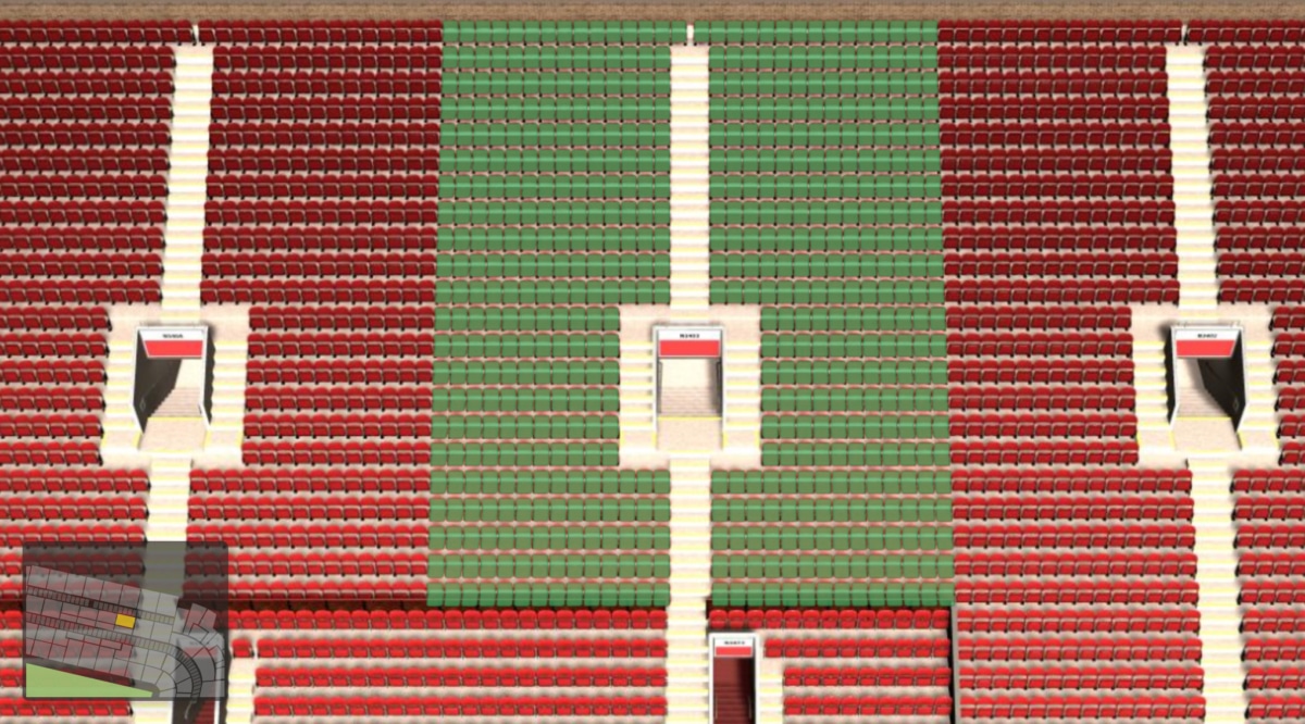 Old Trafford section N3403 seating plan