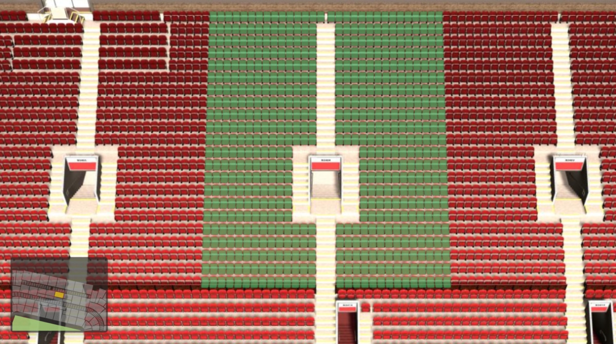 Old Trafford section N3404 seating plan