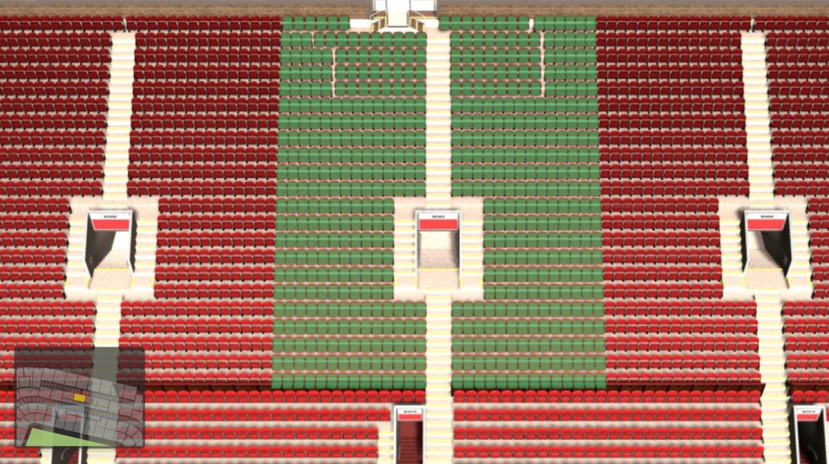 Old Trafford section N3405 seating plan