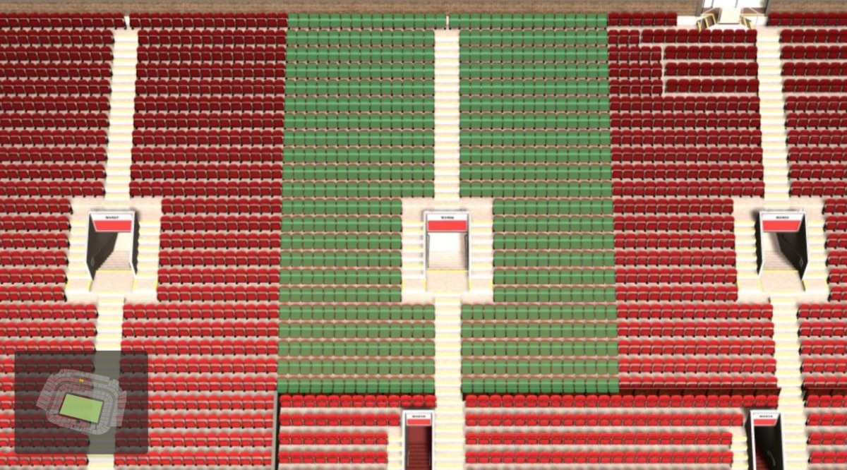 Old Trafford section N3406 seating plan