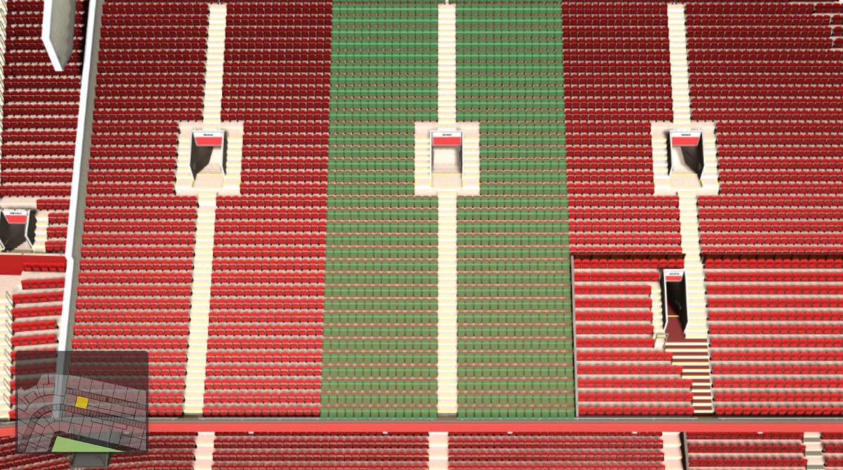 Old Trafford section N3407 seating plan