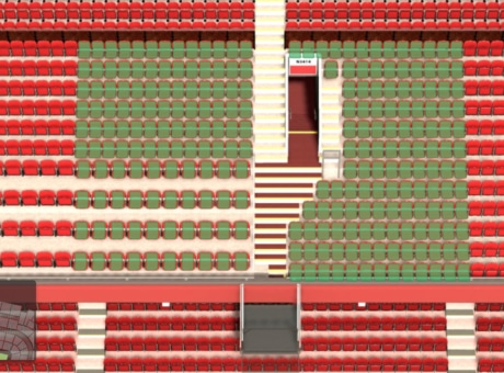 N3414 section at Old Trafford stadium: detailed map and view from my seat