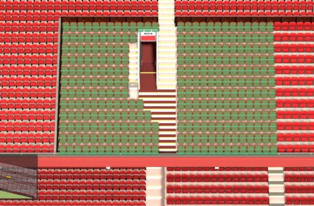 N3416 section at Old Trafford stadium: detailed map and view from my seat