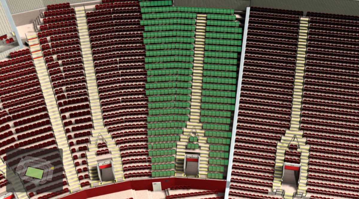 Old Trafford section NE3417 seating plan