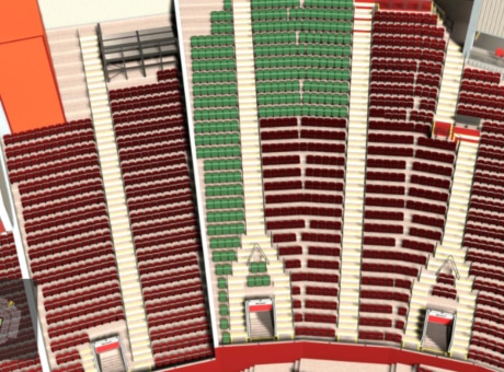 NE3422 section at Old Trafford stadium: detailed map and view from my seat