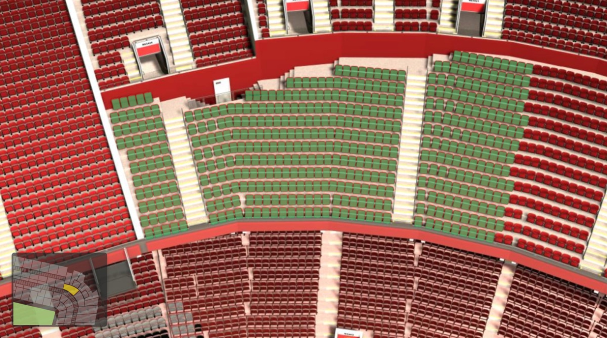 Old Trafford section NE3423 seating plan