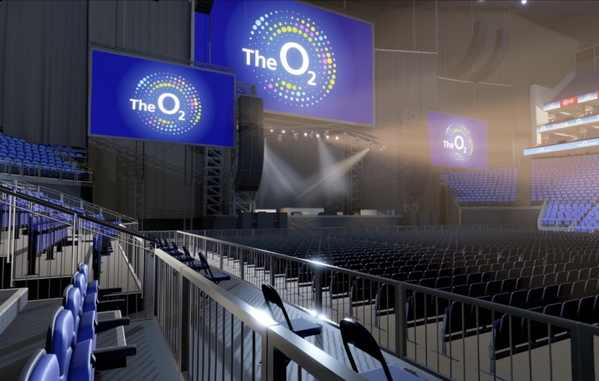 O2 arena block 102 row C seat 56 view