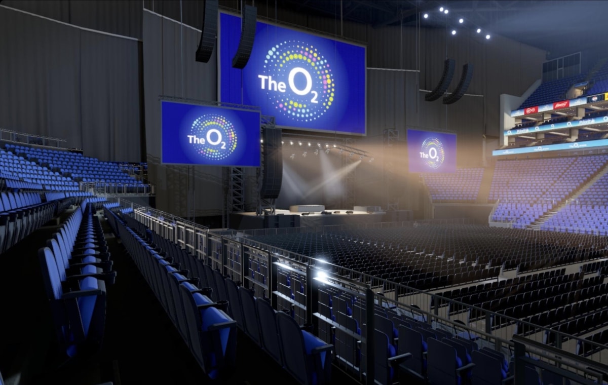 O2 arena block 102 row K seat 72 view