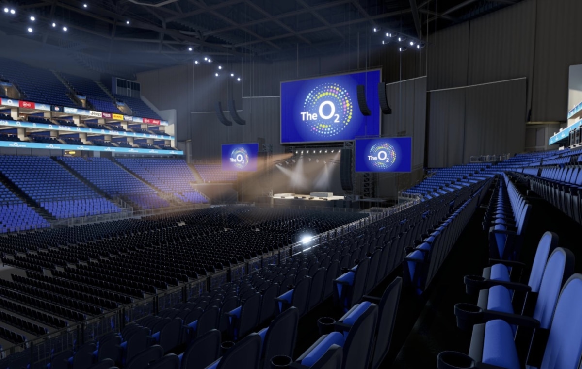 O2 arena block 110 row T seat 292 view