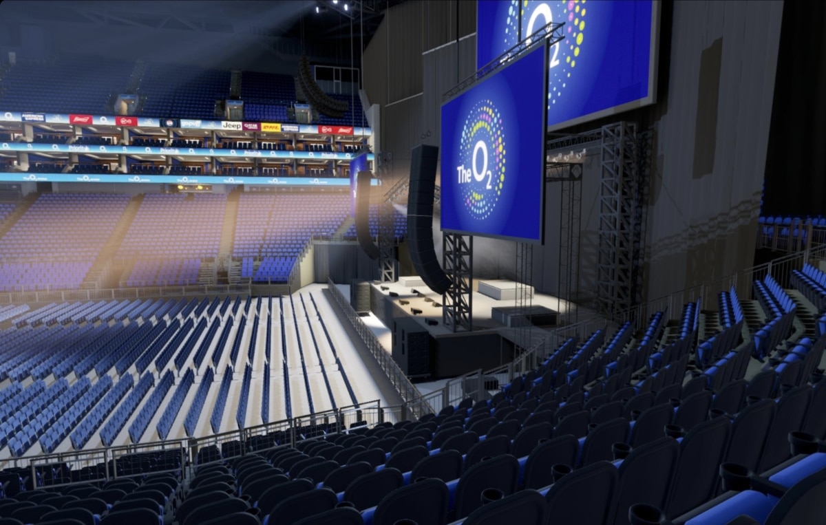 O2 arena block 112 row U seat 390 view