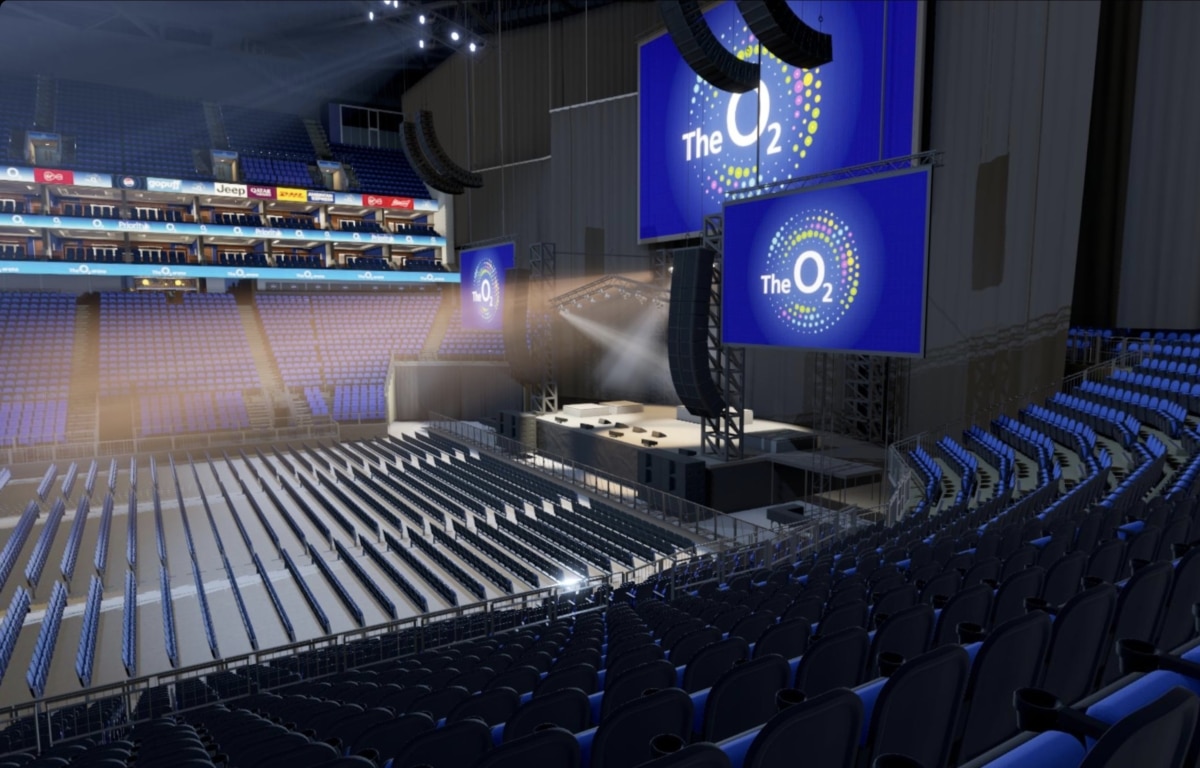 O2 arena block 112 row V seat 367 view