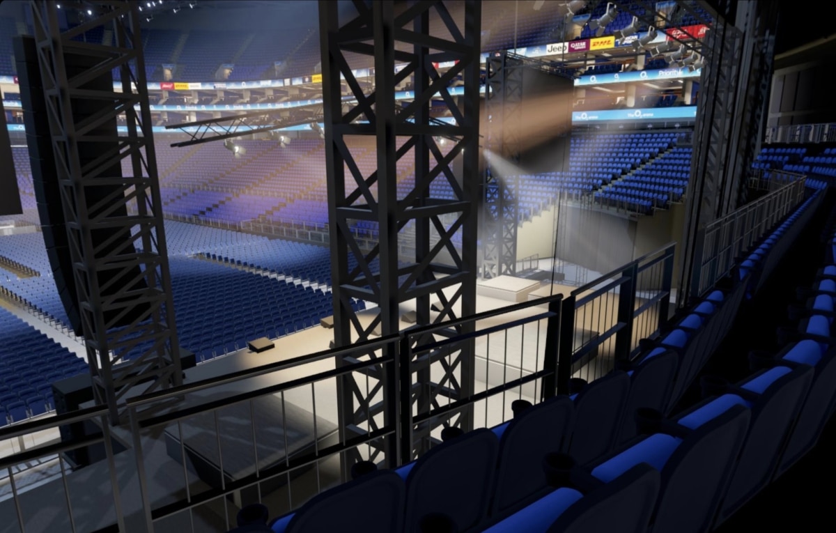 O2 arena block 115 row V seat 450 view