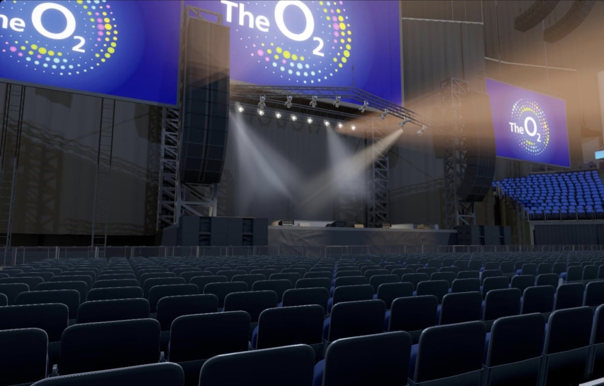 O2 arena block A1 row R seat 4 view