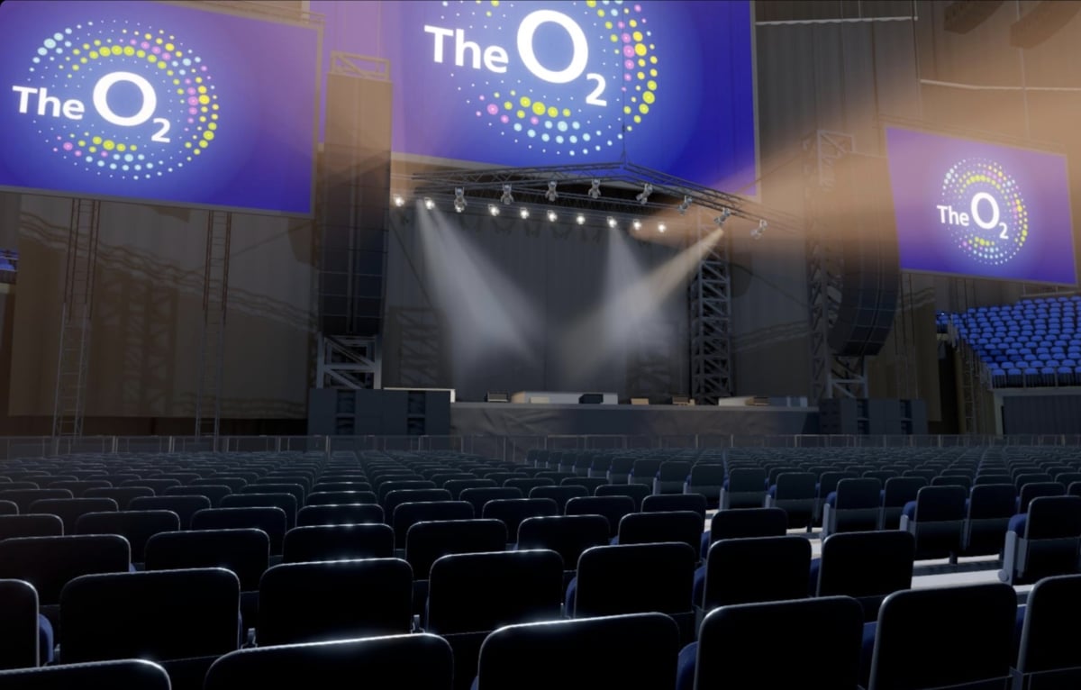 O2 arena block A1 row U seat 10 view